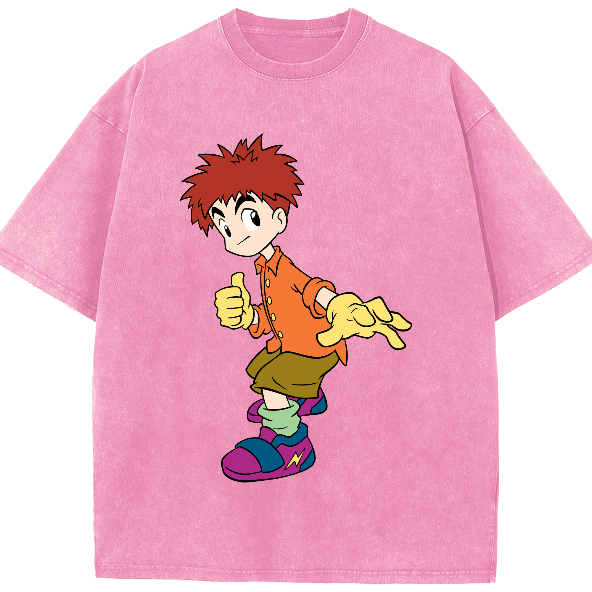 （画像用） Digimon デジタルモンスター/デジモン 綿100% ヴィンテージ風 半袖Tシャツ（フロントプリント）